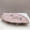 Ceramic Pink Leaf Plate