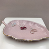 Ceramic Pink Leaf Plate