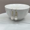 14ct Gold Plated Double Freshwater Pearl Earrings
