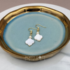 Load image into Gallery viewer, 14ct Gold Plated Freshwater Pearl and Shell flower earrings