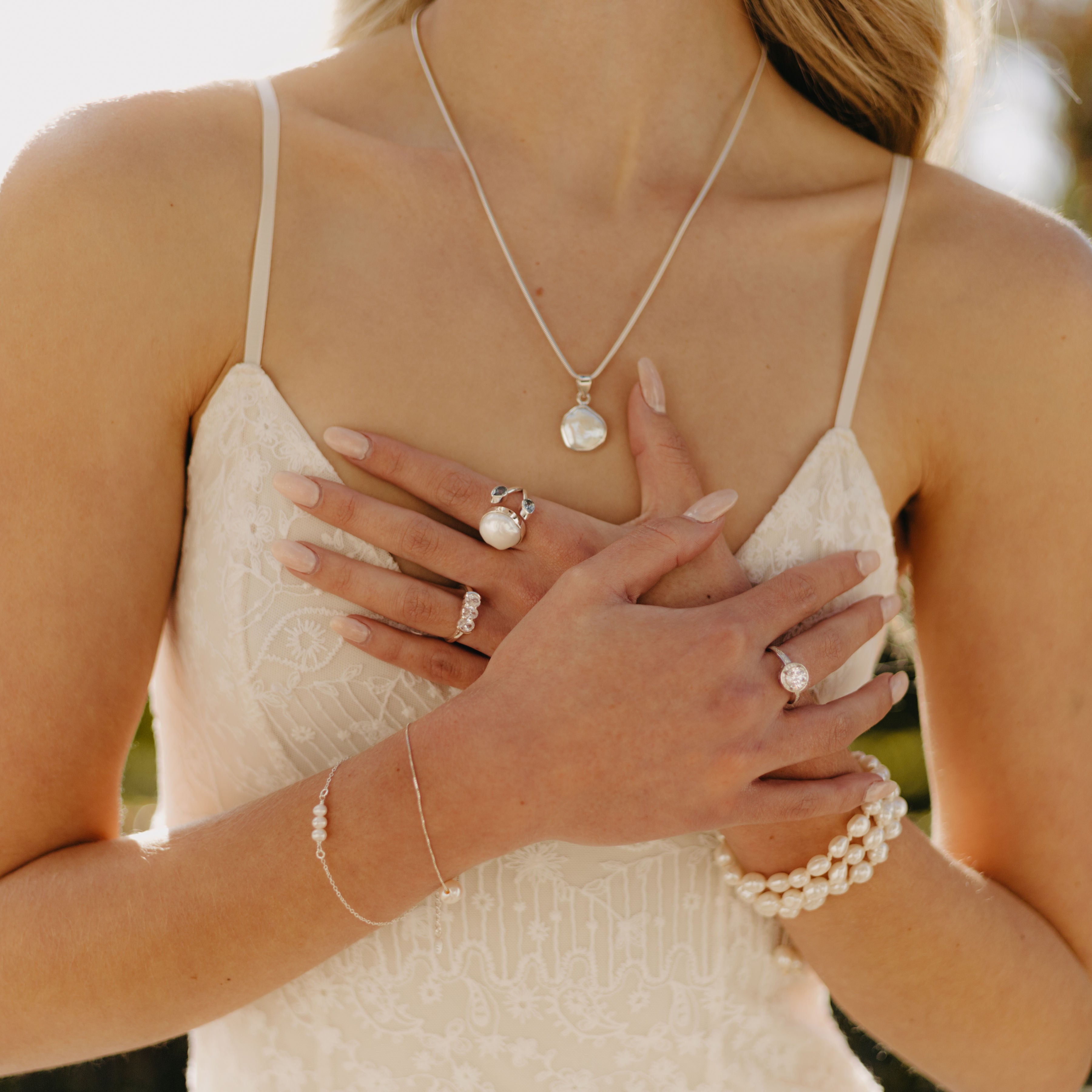 Sterling Silver Round Halo Zirconia Ring