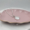Luxurious Sterling Silver Chunky Round Baroque Pearl Pendant
