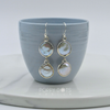 Luxurious Sterling Silver Double Coin Pearl Earrings
