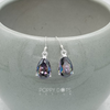 Luxurious Sterling Silver Mystic Topaz Teardrop Earrings