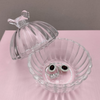 Round Glass Birdy Container