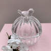 Round Glass Birdy Container