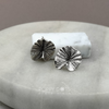 Steling Silver Oxidised Nasturtium Earrings Studs