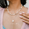 Sterling Silver Teardrop Baroque Pearl Necklace