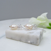 Sterling Silver Flower Pearl Earrings