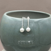 Load image into Gallery viewer, Sterling Silver Pearl Bead Drop Studs