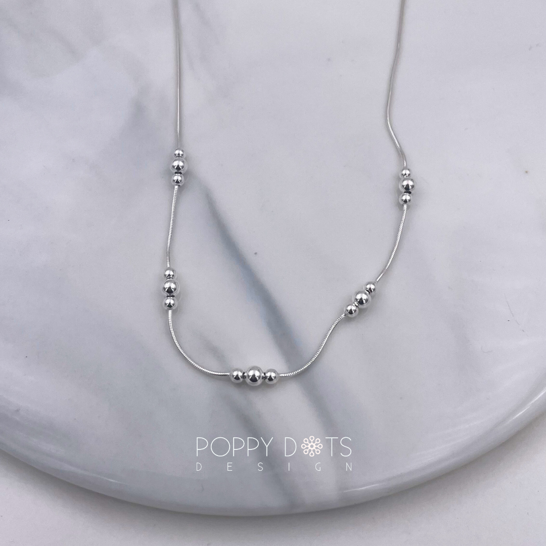 Sterling Silver Ball Necklace Chain (45cm)