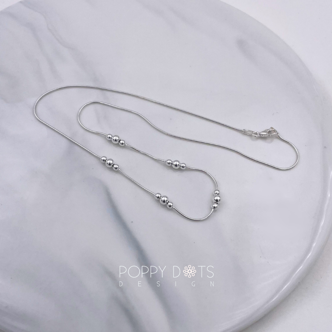 Sterling Silver Ball Necklace Chain