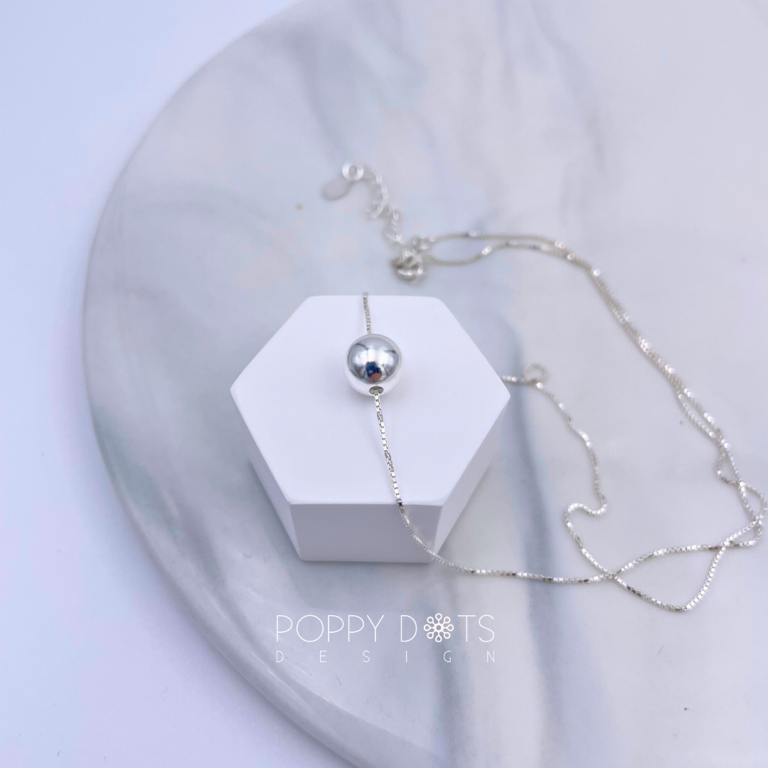 Classic Sterling Silver Ball Necklace
