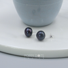 Sterling Silver Black Pearl Studs