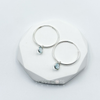 Sterling Silver 2-in-1 Blue Topaz Hoop Earrings
