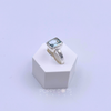 Deluxe Sterling Silver Blue Topaz Rectangular Ring