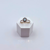 Sterling Silver Filigree Teardrop Blue Topaz Ring