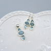 Luxurious Sterling Silver Blue Topaz Earrings and Pendant Set
