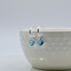 Sterling Silver Pretty Woman Round Light Blue Zirconia Earrings