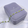 Sterling Silver Round Cabochon Peridot Bracelet