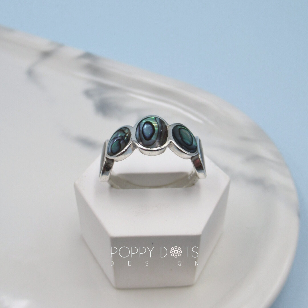 Sterling Silver Chunky Oval Shell Ring