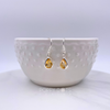 Sterling Silver Teardrop Citrine Quartz Earrings