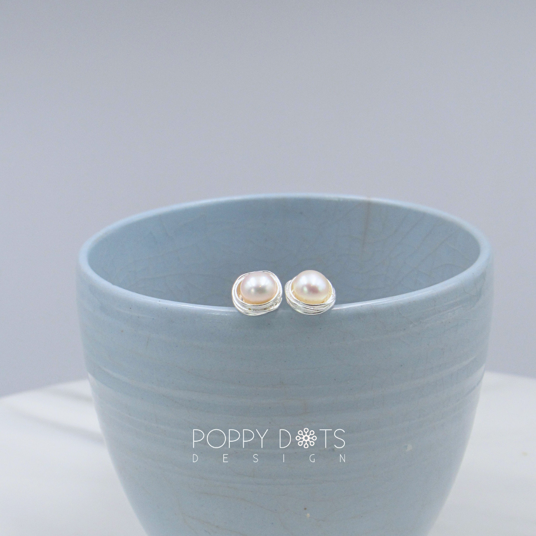 Sterling Silver Classic Pearl Studs