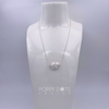 Sterling Silver Freshwater White Coin Pearl Necklace