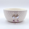 Luxurious Sterling Silver Coin Pearl Purple Amethyst Earrings