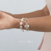 Sterling Silver Light Link Coin Pearl Bracelet