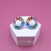 Sterling Silver Happy Colourful Zirconia Studs