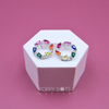 Sterling Silver Joyful Wreath Zirconia Studs
