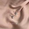 Sterling Silver Dainty Leaf Pearl Earrings