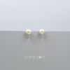 Sterling Silver Dainty Pearl and Zirconia Studs