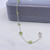 Sterling Silver Dainty Peridot Bracelet
