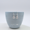 Sterling Silver Cute Round Zirconia Earrings
