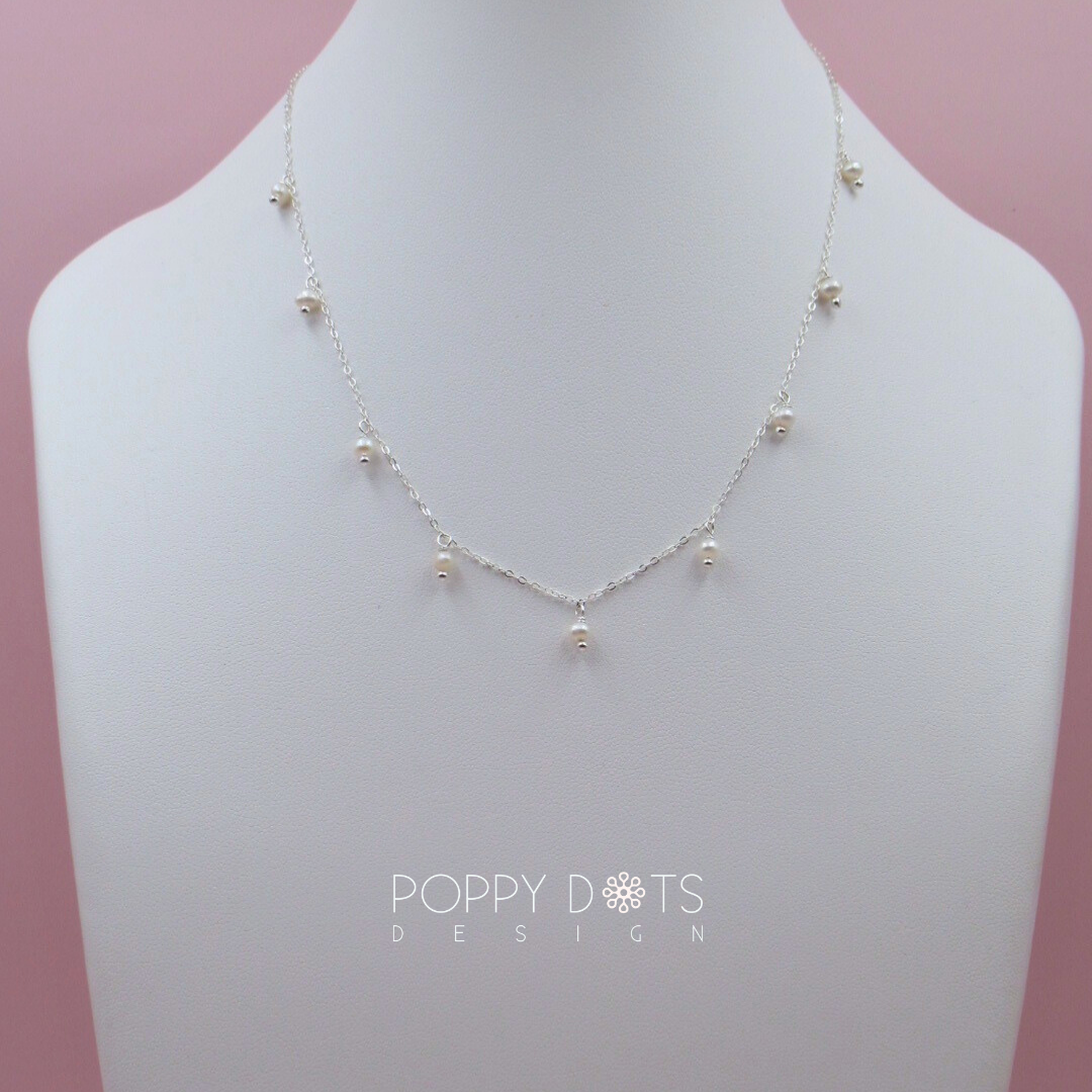 Sterling Silver Dazzle Freshwater Pearl Necklace