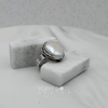 Sterling Silver Designer Round Baroque Pearl Ring
