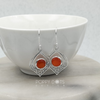 Sterling Silver Detailed Carnelian Earrings