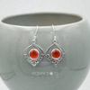 Sterling Silver Detailed Carnelian Earrings