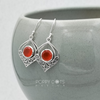 Sterling Silver Detailed Carnelian Earrings