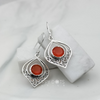 Sterling Silver Detailed Carnelian Earrings