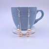 Sterling Silver Double Dangle Pearl Earrings