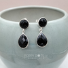 Load image into Gallery viewer, Sterling Silver Black Onyx Double Studs