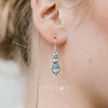 Luxurious Sterling Silver Double Blue Topaz Earrings