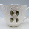 Sterling Silver Double Oval Labradorite Earrings