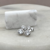 Load image into Gallery viewer, Sterling Silver Double Round Zirconia Studs