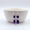 Sterling Silver Double Blue Sapphire Earrings