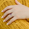 Sterling Silver Double Band Purple Amethyst Ring