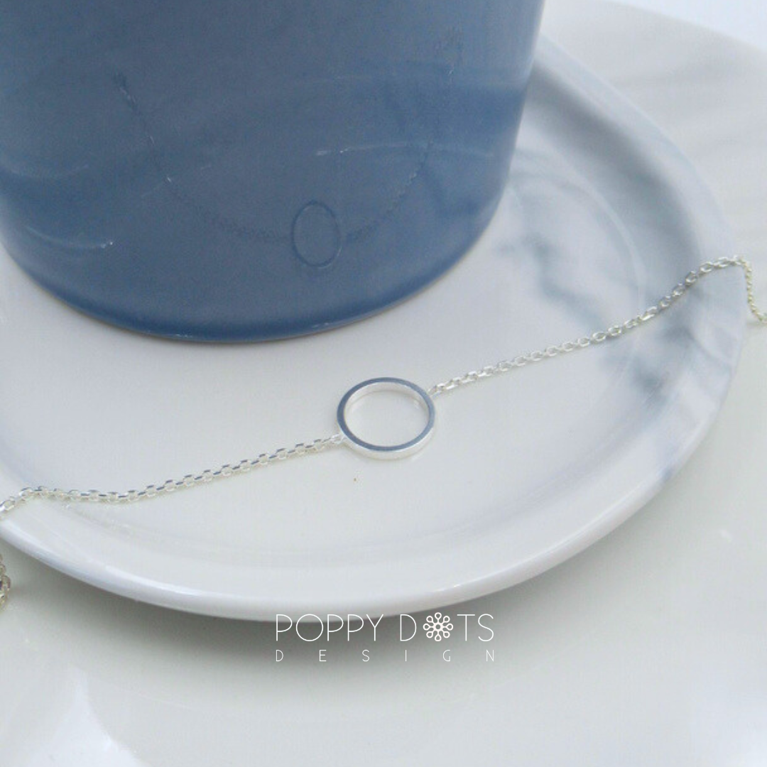 Sterling Silver Eternity Circle Bracelet